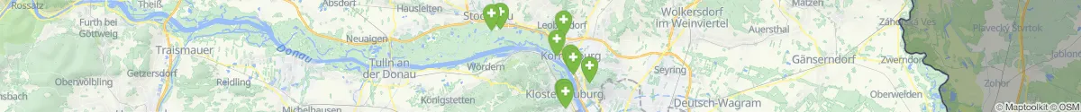 Kartenansicht für Apotheken-Notdienste in der Nähe von Leobendorf (Korneuburg, Niederösterreich)